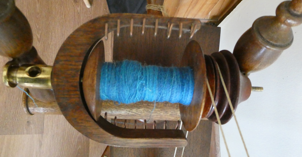 Granville Swanney spinning wheel flyer and bobbin